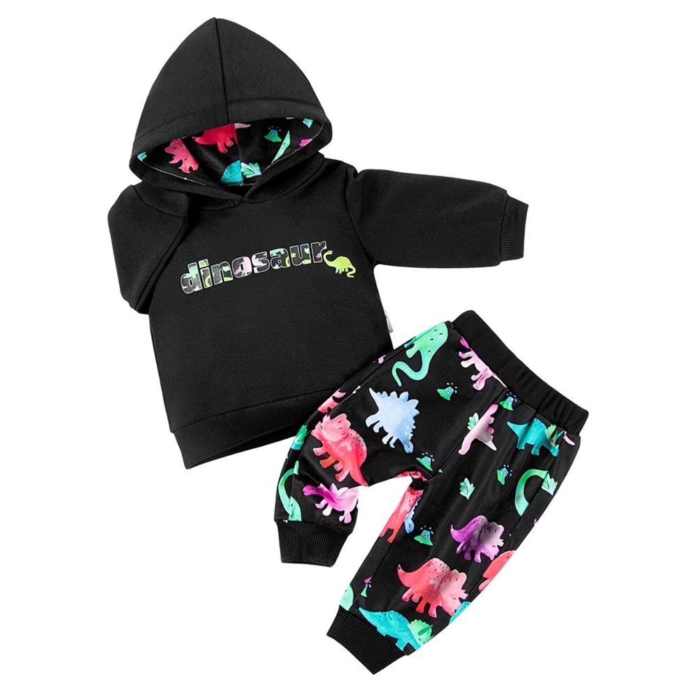 Toddler Baby Clothes Summer Long Sleeve shirt Printed 2PCS Little Boy Clothing